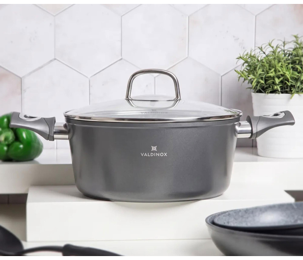 Altom Valdinox Grand garnek 24cm 4,0l. z pokrywą szklaną - 1580501 - zdjęcie 9